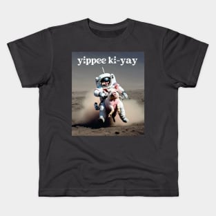 Space Pig Yippie ka yay Kids T-Shirt